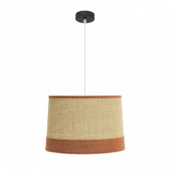 Distribuidor - Lâmpadas Diversas | Colgantes Moderno | COLGANTE TIETAR 1XE27 SACO/NARANJA REGX40X40 CM Ref: 186694004